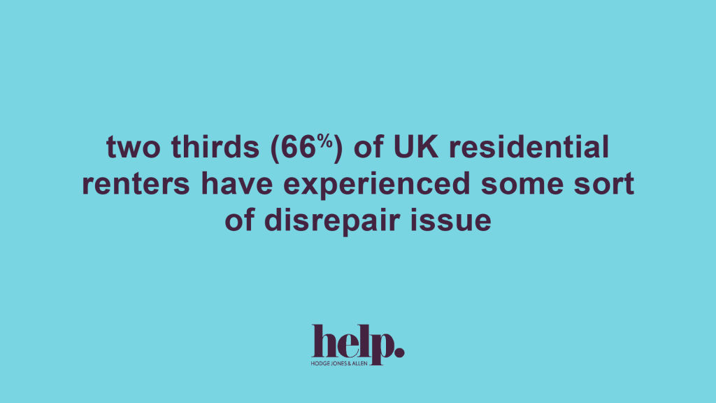 Two thirds of UK residents have experienced a disrepair issue