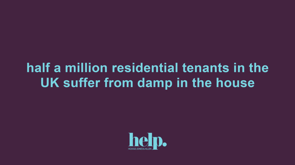 Half a million residential tenants in the UK suffer from damp
