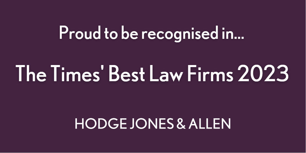 Hodge Jones & Allen Praised In The Times Best Law Firms 2023 Guide