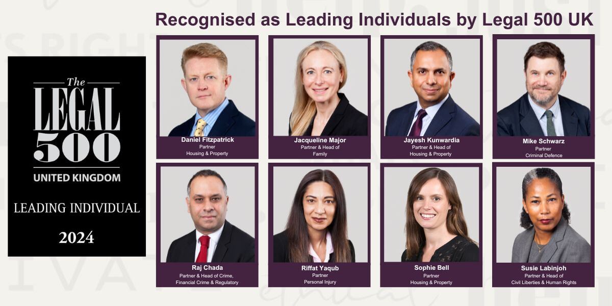 Specialist Solicitors And Departments At Hodge Jones & Allen Recognised By Legal 500 Directory 2024 – More Newly Ranked, More Leading Individuals And More Next Generation Partners!