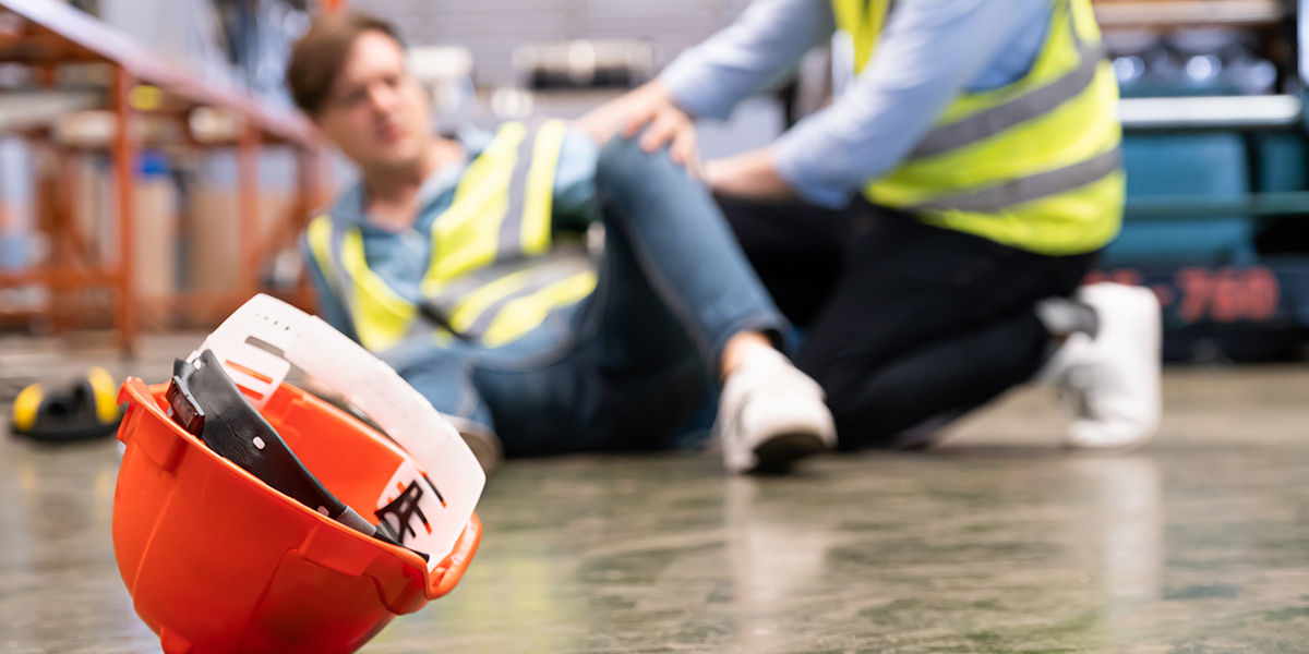 Accident at work, industrial company