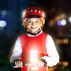Child safety on dark street, Gloweek campaign